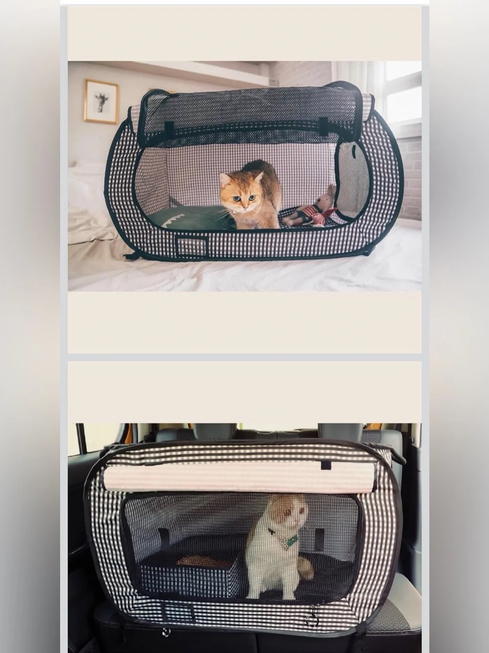PET | pop up travel crate with collapsible litter box
